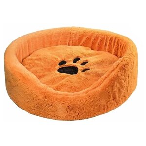 Лежак для собак и кошек ZooM Lisa 50х50х17 см 50 см 50 см круглая рыжий 17 см
