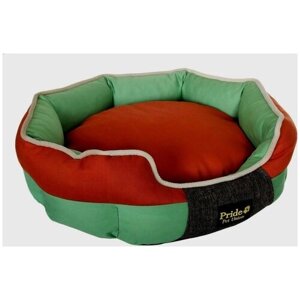 Лежак для животных Pride Канвас, овальный, 10011782, зеленый, 60 х 50 х 23 см