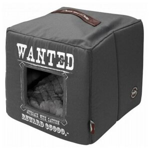 Лежак - домик для животных мягкий EBI "Wanted", серый, 40х40х40см (Нидерланды)