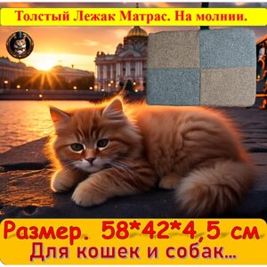 Лежак-матрас 60*40*5 /Очень мягкая лежанка для средних пород собак и кошек.