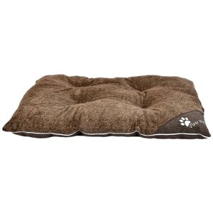 Лежак подушка 100х73х17 см, пушистый, коричневый