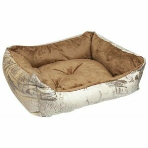 Лежанка-диван для собак (микровелюр+вельбо) 45*52*17 см