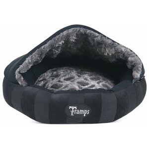 Лежанка для кошек с крышей Scruffs TRAMPS "Aristocat Dome Bed", черный, 45х45х12см (Великобритания)