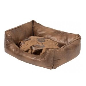 Лежанка для собак с бортиками DUVO+Explorer Bed", коричневый, 55х45см (Бельгия)