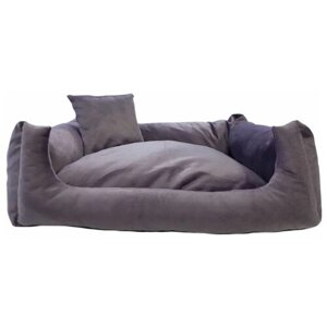 Лежанка Ecopet с подушкой Лагуна для собак и кошек весом до 5 кг, 45х35х15 см, темно-фиолетовая