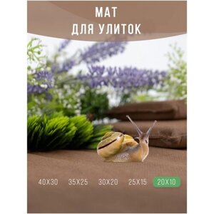 Мат, коврик, подстилка для улиток / Матрасик мягкий для декоративных улиток ахатин 20х10 см