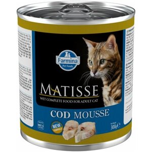 MATISSE MOUSSE CODFISH для взрослых кошек мусс с треской (300 гр х 6 шт)