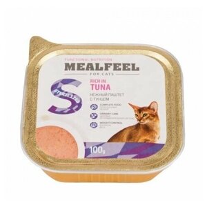 Mealfeel Functional Nutrition Sterilized Влажный корм (ламистер) для кошек, с тунцом, 100 гр, 14 шт