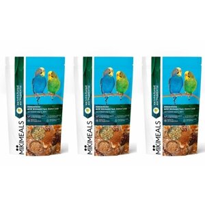 MIKIMEALS Корм сухой для волнистых попугаев Зерновая смесь, 400 г, 3 уп