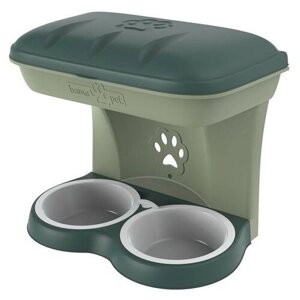 Миска Bama Pet Food stand для собак 1.6 л 1.6 л 1 шт. зеленый 1