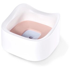 Миска для воды 1,4 л, цвет белый, розовый, 20х11х20 см, Pets & Friends PF-BOWL8-02