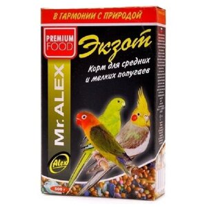 Mr. Alex Корм для средних и мелких попугаев Экзот 0,5 кг 45191 (2 шт)