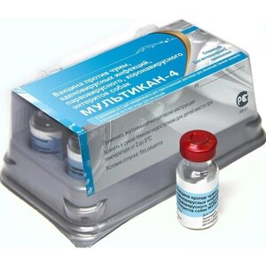 Мультикан-4 вакцина для собак + растворитель, 1 доза