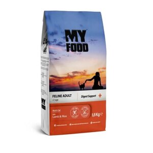 Myfood корм для кошек, с ягненком и рисом 1,5 кг