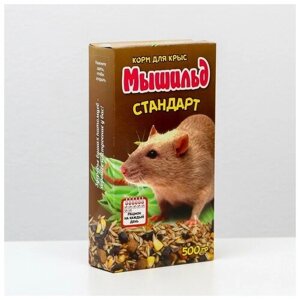 Мышильд Зерновой корм «Мышильд стандарт» для декоративных крыс, 500 г, коробка
