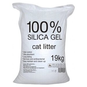 Наполнитель 100% Silica Gel для кошек, силикагелевый, 47.5 л, 19.1 кг