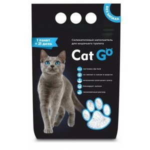 Наполнитель Cat Go для кошачьего туалета, силикагель, 1,3 кг (3 л)