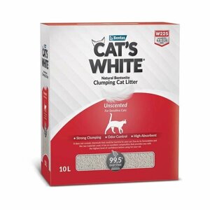 Наполнитель CAT’S WHITE 10л BOX Natural комкующийся натуральный без ароматизатора