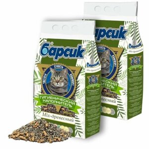 Наполнитель для кошачьего туалета Барсик Mix - древесный 4,54л - 2 упаковки