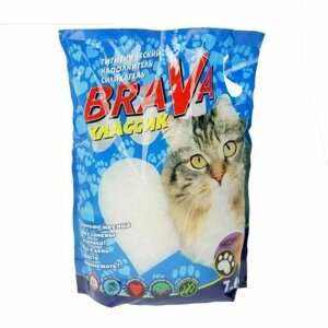 Наполнитель для кошачьего туалета Brava 7,6 литров Силикагель Классик/Брава Наполнитель