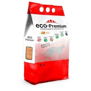 Наполнитель для кошачьего туалета комкующийся древесный ECO Premium Персик 1.9кг/5л