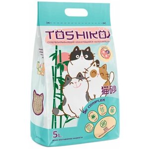 Наполнитель для кошачьего туалета комкующийся древесный Toshiko Сакура, 7,6 кг 20 л