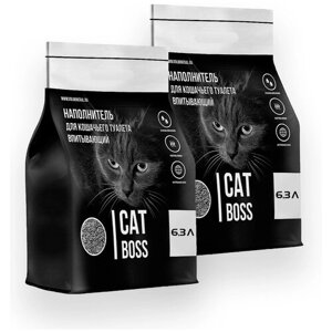 Наполнитель для кошачьего туалета впитывающий CatBoss, 12,6 л (2х 6,3л)