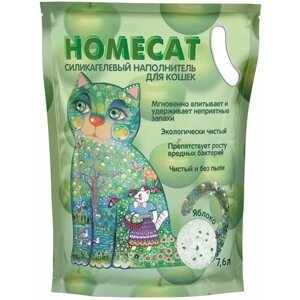 Наполнитель для кошачьих туалетов HomeCat с ароматом яблока 7,6л