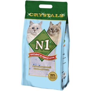 Наполнитель N1 Crystals для кошек, силикагелевый, 30 л, 12.2 кг