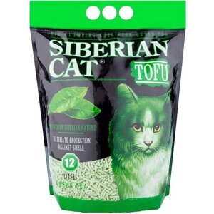 Наполнитель Тофу Сибирская кошка 12 л зелёный чай,2 шт)