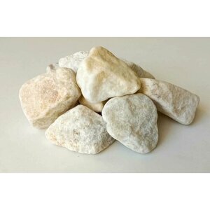 Натуральный природный камень 2 кг, грунт для аквариума и растений, белый мрамор галтованный 20-40 мм.