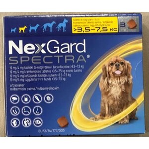 НексгарД Спектра для собак 3,5-7,5 кг, таблетки,3