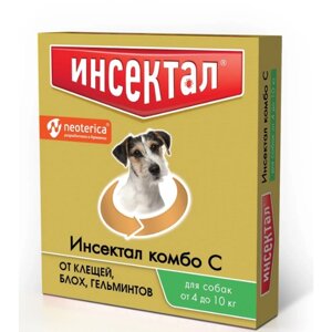 Neoterica капли от блох и клещей Инсектал Комбо С для собак и кошек от 4 до 10 кг 1 шт. в уп.