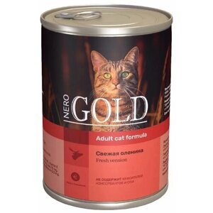 Nero Gold консервы для кошек "Свежая оленина", 410гр, 5 шт