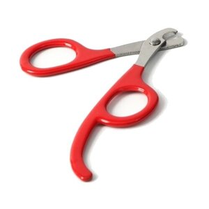Ножевой блок когтерезка Пижон с удлиненным упором для пальцев, отверстие 7 мм, красный