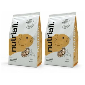 Nutriall Полнорационный корм для хомяков с орехом 2 упаковки