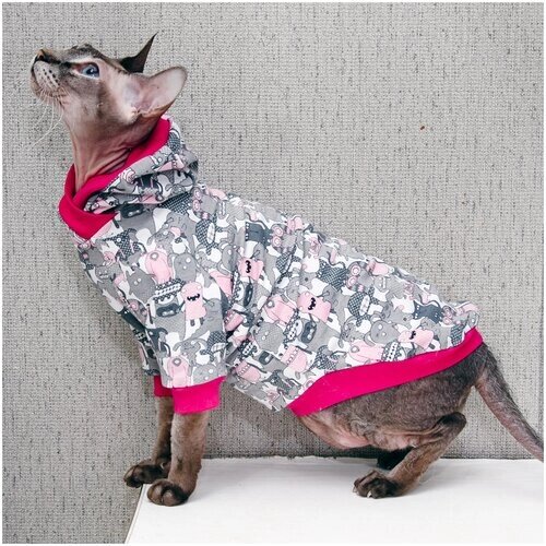 Одежда для кошек Элегантный Хвост, толстовка Весёлые Монстры , размер S