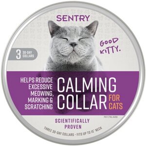 Ошейник для кошек NEW SENTRY Calming Collar успокаивающий с феромонами, упаковка 3 шт.