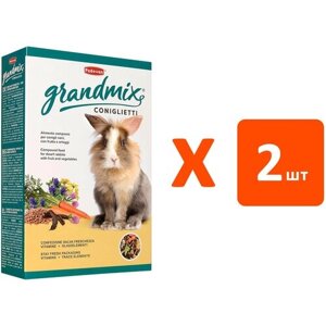 PADOVAN GRANDMIX CONIGLIETTI корм для декоративных и карликовых кроликов (850 гр х 2 шт)