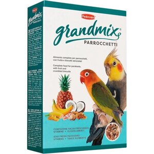 Padovan grandmix parrocchetti корм для средних попугаев (850 гр х 2 шт)