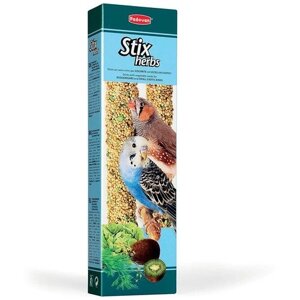 Padovan Stix Wavy Parrot Antistress Палочки для волнистых попугаев и экзотических птиц Антистрессовые с травами 60 г х 2 шт