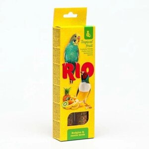 Палочки для волнистых попугайчиков и экзотов с тропическими фруктами, 2 х 40 г