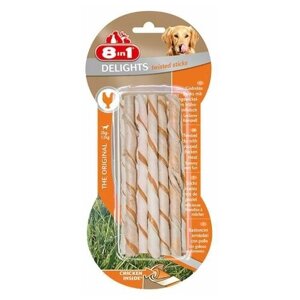 Палочки плетеные с куриным мясом 8in1 Delights Twisted Sticks 10 шт, для собак (2 шт)