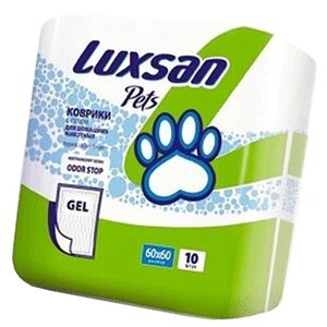 Пеленки для собак впитывающие Luxsan Pets Gel 28 см 10 шт. 28 см зеленый