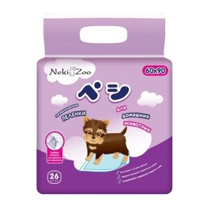 Пеленки для собак впитывающие Maneki NekiZoo 90х60 см 26 шт. 90 см 60 см белый L