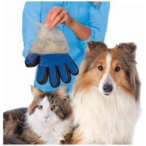 Перчатка для вычесывания домашних животных True Touch