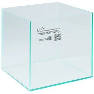 Пижон Аква Аквариум "Куб" без покровного стекла, 16 литров, 25 х 25 х 25 см, бесцветный шов