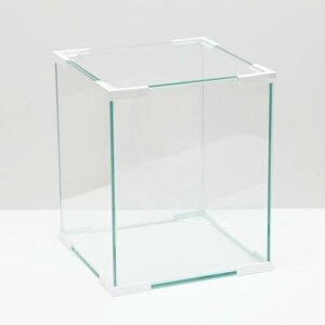 Пижон Аквариум "Куб", покровное стекло, 50 литров, 35 x 35 x 40 см, белые уголки