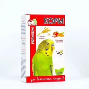 Пижон Корм "Пижон Премиум" для волнистых попугаев, 500 г