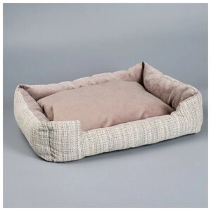 Пижон Лежанка-диван с двусторонней подушкой, 53 х 42 х 11 см, микс цветов